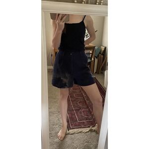 Blue Cotton‎ Shorts Vintage 90s Mom High Waisted 28 waist Fits 8